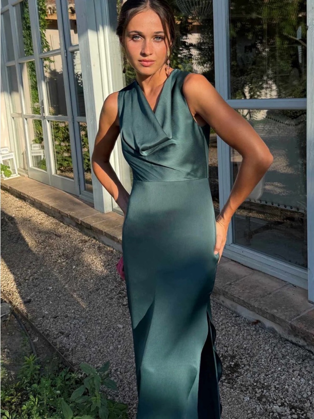 Lady Pipa Pallazzo Dress - Teal